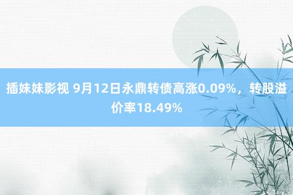 插妹妹影视 9月12日永鼎转债高涨0.09%，转股溢价率18.49%