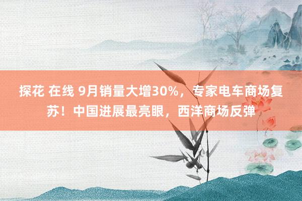 探花 在线 9月销量大增30%，专家电车商场复苏！中国进展最亮眼，西洋商场反弹