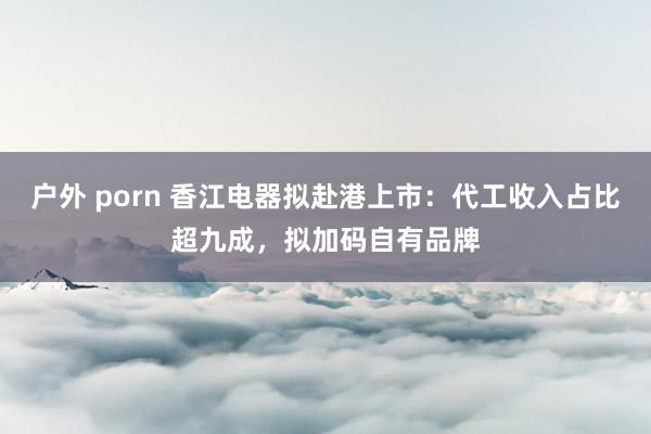 户外 porn 香江电器拟赴港上市：代工收入占比超九成，拟加码自有品牌