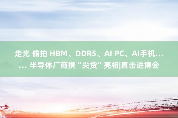 走光 偷拍 HBM、DDR5、AI PC、AI手机…… 半导体厂商携“尖货”亮相|直击进博会