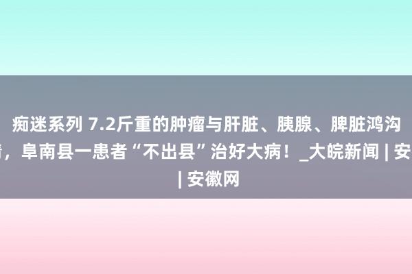 痴迷系列 7.2斤重的肿瘤与肝脏、胰腺、脾脏鸿沟不清，阜南县一患者“不出县”治好大病！_大皖新闻 | 安徽网