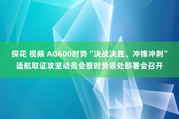 探花 视频 AG600时势“决战决胜、冲锋冲刺”适航取证攻坚动员会暨时势惩处部署会召开