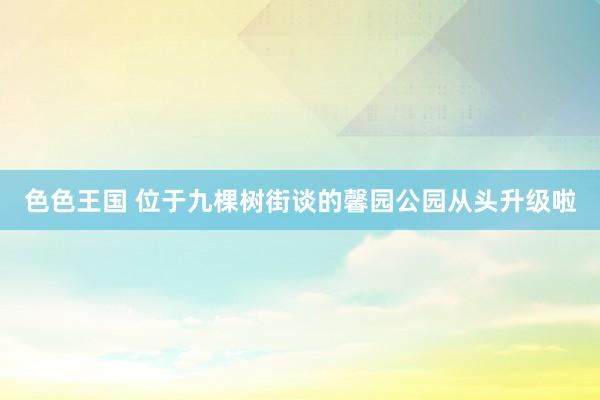 色色王国 位于九棵树街谈的馨园公园从头升级啦