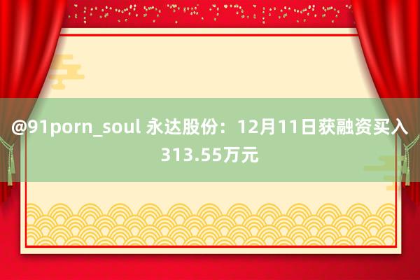 @91porn_soul 永达股份：12月11日获融资买入313.55万元