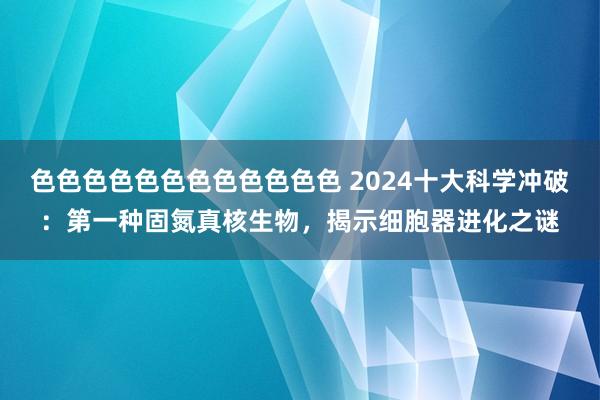 色色色色色色色色色色色色 2024十大科学冲破：第一种固氮真核生物，揭示细胞器进化之谜