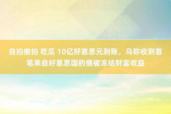 自拍偷拍 吃瓜 10亿好意思元到账，乌称收到首笔来自好意思国的俄被冻结财富收益