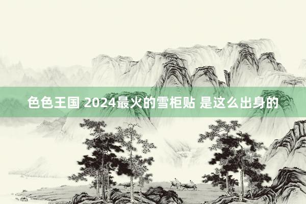 色色王国 2024最火的雪柜贴 是这么出身的