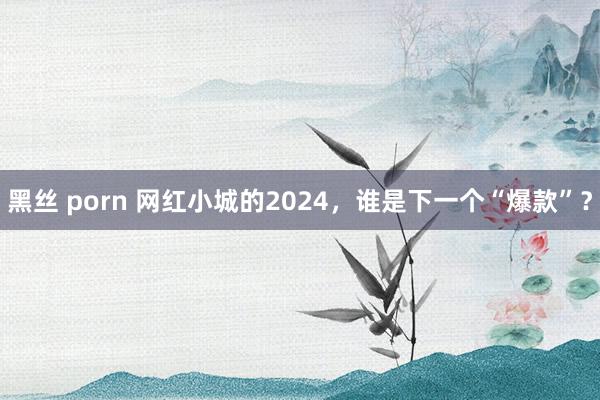 黑丝 porn 网红小城的2024，谁是下一个“爆款”？