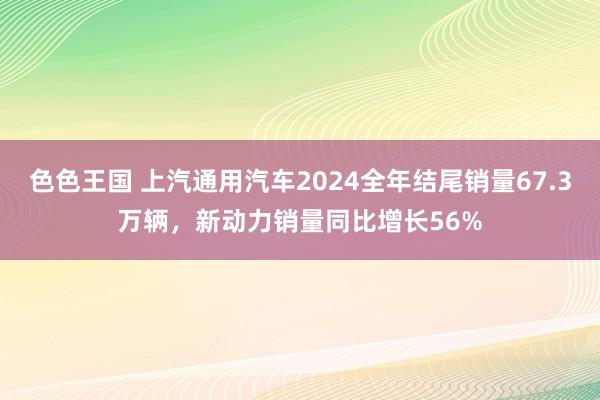 色色王国 上汽通用汽车2024全年结尾销量67.3万辆，新动力销量同比增长56%