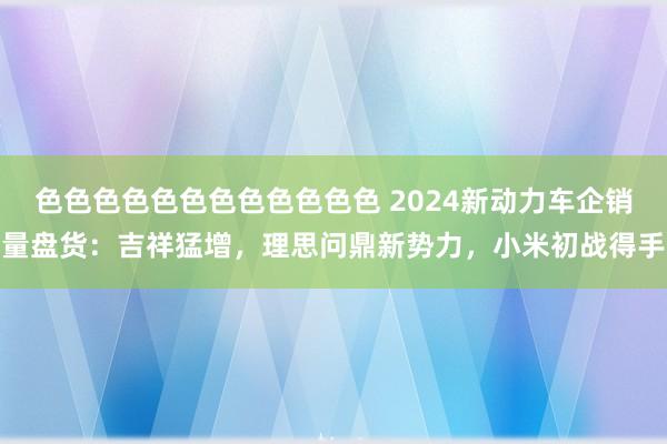 色色色色色色色色色色色色 2024新动力车企销量盘货：吉祥猛增，理思问鼎新势力，小米初战得手