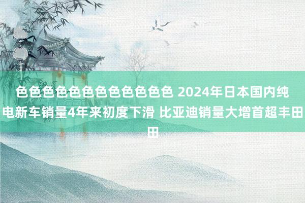 色色色色色色色色色色色色 2024年日本国内纯电新车销量4年来初度下滑 比亚迪销量大增首超丰田