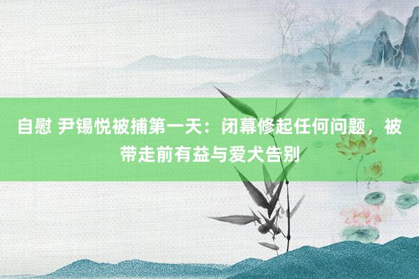 自慰 尹锡悦被捕第一天：闭幕修起任何问题，被带走前有益与爱犬告别